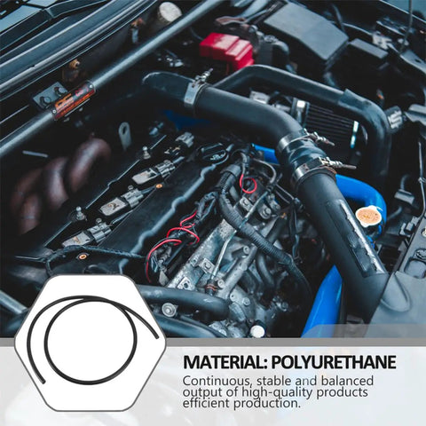 Practical And Sturdy Polyurethane Fuel Hose Kit 3pcs For Car And Bike Replacement Gasoline Petrol Line Tube System Black Ready To Go, black hose in engine bay