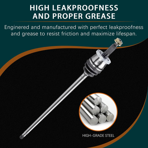 Front Driver And Passenger Side CV Axle And Wheel Bearing Set For 1999 2004 Jeep Grand Cherokee 5 Lug 4WD Non ABS with leakproof design