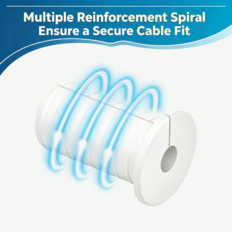 Starlink Cable Grommet 3/4 Inch Silicone Wall Pass Through Kit For Wire Management And Cables Up To 7mm Diameter Keeps House Super Clean And Tidy Plus Premium Durability That Slays The Clutter Game. white silicone cable grommet with spiral reinforcement