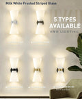 HWH Wall Sconces Set of 2, Indoor Up Down Wall Light, 5HZG97B-2W-2PK BN, showcasing various finishes and styles.