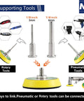 All In One Pro Grade Sanding Discs Kit with 2 Inch and 3 Inch Backer Pads shank adapters