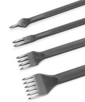 Leather Hole Punch Kit With 1 2 4 6 Prongs Beefed Up Heavy Duty Steel Punches for Thick Leather DIY Lacing Chisel Tool, 3mm