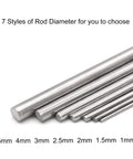 304 Stainless Steel Round Rod 1.5mm by 300mm Lathe Bar Stock 10 Pcs For DIY Crafts Model Cars Helicopters Airplanes Smooth Rust Resistant