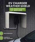 Rock Solid Weatherproof EV Charger Cover Wall Mounted Outdoor Shelter protects EV charger from rain and sun with durable steel.