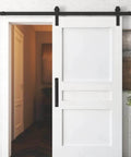 2 Pack Black Barn Door Handles With Plate For Sliding Closet Doors 7.5 Inch Hole Center 8.35 Inch Overall Length Zinc Alloy