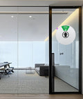 Door Sign With Rotating Privacy Indicator Do Not Disturb Please Knock Out Of Office In A Meeting on glass office door