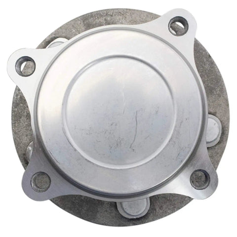 Heavy Duty Rear Wheel Bearing Hub Assembly With Abs Sensor Fits Chevy Bolt Ev And Volt top view showing steel construction and mounting holes.