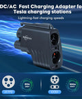 Plug And Go Tesla To Ccs And J1772 Charging Adapter With 250Kw Fast Current Smart Lock Switch No Screw Ups Connector Mismatch For Superchargers And Parking Lots, showcasing adapter for Tesla charging.