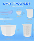 Dope Silicone Resin Mixing Cups Set 600ml 250ml 100ml Thickened Reusable Epoxy Cups With Stir Sticks And Pipettes For Jewelry Making And Resin Art Projects, package contents