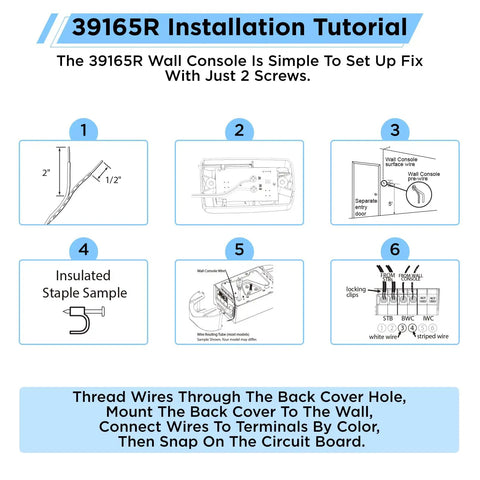Installation guide for Replacement Garage Door Wall Console With Light And Lock Control Wired Keypad Mount Easy Install