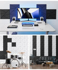 22 Pack Heavy Duty Self Adhesive Acoustic Panels For Walls Studio Grade Sound Proof Foam Absorbers on music studio walls.