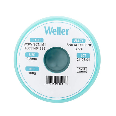 Lead Free Solder Wire With 3.5 Percent Flux Core Diameter 0.3 Millimeter 100 Gram Spool Sn99.3Cu0.6Ni0.05 Alloy Label