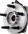 Front Wheel Hub Bearing Assembly With ABS 5 Lug For Ford Explorer 1995 To 2001 4WD AWD showing front view with bolts and flange