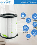 VF4000 Compatible Vacuum Replacement Filter Two Pack For 5 To 20 Gallon Wet Dry Vacuums Fits WD06000 trapping allergens and odors.