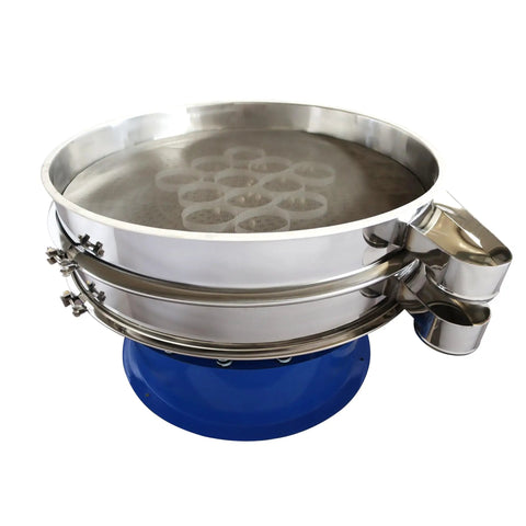 Top Shelf Electric Vibrating Sifter Screen Shaker Machine With Beefy Stainless Steel Build And Killer 20 80 100 Mesh Sieves.
