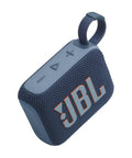 Go 4 Ultra Portable Bluetooth Speaker That Goes Anywhere With Waterproof And Dustproof Build, Pro Sound And Punchy Bass, 7 Hour Battery, Made With Recycled Materials, Compact Blue angled view
