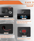 Installation steps for 4 Pack Waterproof LED Indicator Lights 12V 24V with 12mm Mounting Holes for vehicles.
