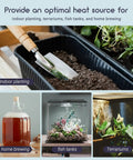 Seedling Heating Mat for Seed Starting 10 x 20.75 Inch Pro Grade Waterproof Hydroponic Heating Pad usage examples for indoor gardening.