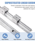 Heavy-Duty SBR16 Linear Rail Kit 700mm Fully Supported Guide With Four SBR16UU Bearing Blocks For CNC Machining, Automated Equipment, And Precise Motion Control, aluminum rail
