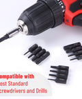Tamper Proof Torx Bit Set 13 Piece T4 To T40 Security Bits with screwdriver and drills compatibility