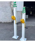 Rock Solid Manual Telescopic Lift Pole With Heavy Duty Mechanical Winch for Emergency Lighting Mount and Roof Access, 6m carbon steel frame.