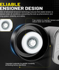 AC Drive Belt Tensioner Kit Bolt-On Fits Chevy Tahoe 2000-2008 showing pulley and bolt, emphasizing reliable design.