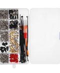 332 Piece Machine Screw Kit For Computer Fans And CD Drive Replacement Iron Nickel Plated contents in open plastic case