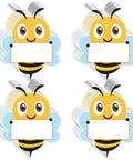 Bee Cutouts For Classroom Decorations 50 Pack Name Tags And Desk Nameplates, Cute Bee Style Labels, 5.9 by 4.7 Inches