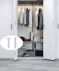 DIY Friendly Bifold Door Hardware Kit With Spring Loaded Top Roller Guide Wheels And Pivots 4 Piece Repair Set for closet doors