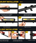 Step-by-step installation guide for 1200 Lumen Bike Headlight And Taillight Set With Aluminum Body, USB-C Rechargeable