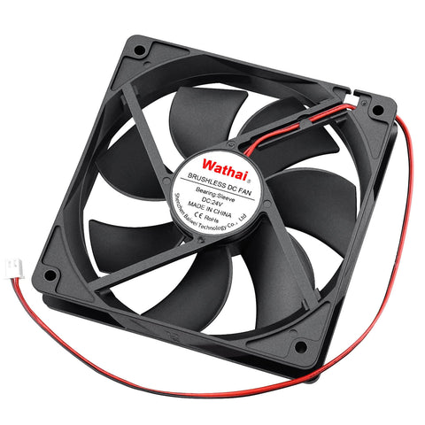 120mm PC Case Fan 24V DC Brushless Cooling High Airflow 74CFM At 2100RPM Quiet 26dBA Keeps Your Rig Chill With Easy Install