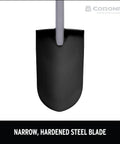 DigMaster Nursery Shovel With ComfortGEL Grip Heavy Duty Steel Blade For Planting Transplanting And Landscaping Ergonomic Garden Spade