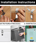 Installation steps for 4 Pack 90 Degree Tool Box Hood Locks Latches With Stainless Steel Spring Loaded Toggle Latch For Tool Boxes