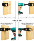 Steps to use No Brainer Easy DIY Door Lock Installation Kit For Knob Deadbolt Handle and Lever with adjustable guide jig and hole saws.