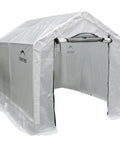 Replacement Cover Kit For 6W X 8L X 6.5H Greenhouse Translucent UV Treated Polyethylene, frame not included, front view