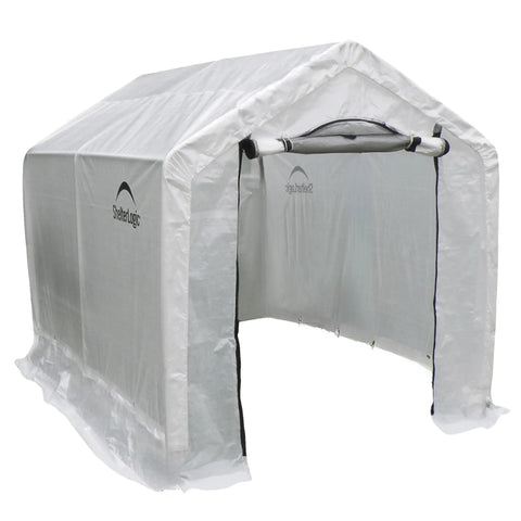 Replacement Cover Kit For 6W X 8L X 6.5H Greenhouse Translucent UV Treated Polyethylene, frame not included, front view
