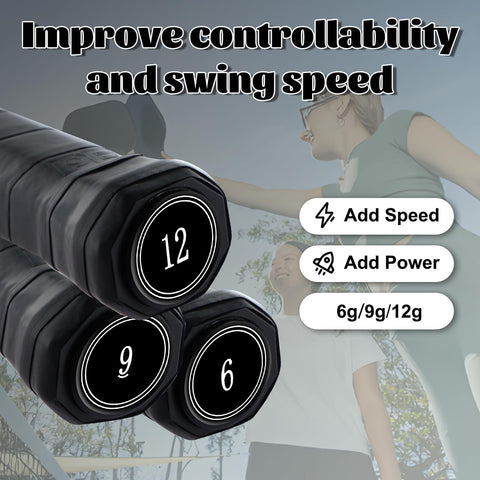 Three Weighted Cap Coins For Pickleball Paddle, Counterbalance Tokens To Boost Control And Stability, Faster Hand Speed, And Reduced Head Heavy Feel With 6g, 9g, And 12g Weights, A Simple Upgrade For Serious Players