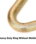 Close-up of Beefy Heavy Duty Alloy Steel Pear Shaped Ring Set Galvanized No Welding 7000 Lbs Load Capacity 12mm Diameter