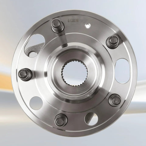 Front view of Front Or Rear Wheel Hub And Bearing Assembly That Fits Chevy Malibu 13 16 Impala 14 17 Buick Lacrosse GMC Terrain Equinox