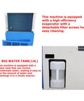 Built Tough Industrial Evaporative Air Conditioner With Extendable Cooling Ducts 220 Volt 910 Cubic Meters Per Hour Airflow showing evaporator and 14L water tank.