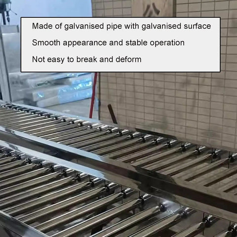 Heavy Duty Galvanized Steel Rollers Light Duty Conveyor, showing 40x300cm design with smooth unloading for yards and warehouses.