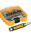 Go-To 18-Piece Compact Magnetic Drive Guide Set With Clear Lid, Yellow Finish, And Connectable Storage For Easy Bit Access