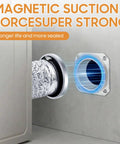 Magnetic Dryer Vent Connector Kit With Airtight Seal connected to wall mount, showing leak-free air flow system.