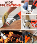 Heavy Duty 1800W Heat Gun Kit with Dual Temperature Settings 1112F and 752F, 5 nozzles for crafts, shrink wrapping, and paint stripping.