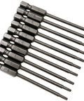 Solid T8 Torx Security Bits With One Quarter Inch Hex Shank Three Inch Long Magnetic Driver Set Featuring S2 Steel Tamper Proof Star Screwdriver Bits.