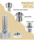 Spring Plunger With Quick Release Pins M6 Retractable Lockout Kit stainless steel fasteners detail view.