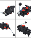 2750 PSI Hydraulic Log Splitter Directional Control Valve with Auto Return Detent Lever and 21 GPM Flow SAE Inlet and Outlet