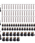 Beefy Neoprene Well Nuts Kit With Stainless Steel Screws M4 M5 M6, 45 Pairs Rubber Well Nuts For Kayaks, Boats, Motorcycles