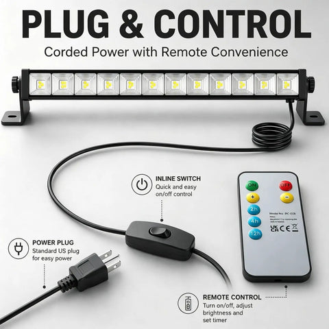 40W LED Shop Light With Remote Control 6500K Boss Level Bright Dimmable Garage Light With Timer Energy Saving Work Light For Shop