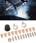 Pro Grade 24 Piece Plasma Cutting Torch Consumables Kit With IPT40 Electrodes And Nozzles Brass Zinc Alloy Tips Replacement Parts